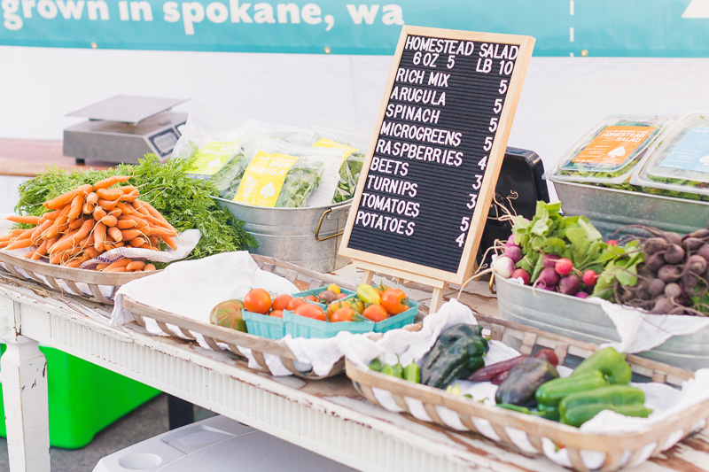 Point de vente de légumes